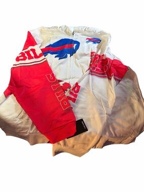 BNWT Buffalo Bills "Bill-leving" All Over Print Lightweight Zip Hoodie